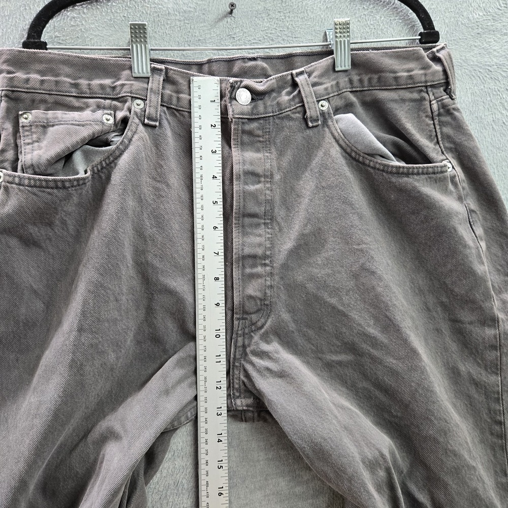 VINTAGE Levi's 501 Men Jeans 38X34 Gray Denim Original‎ Fit Straight Leg Y2K USA - Picture 9 of 15